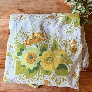 Vintage Floral Print Fitted Sheet